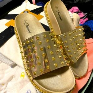 Gold sandals